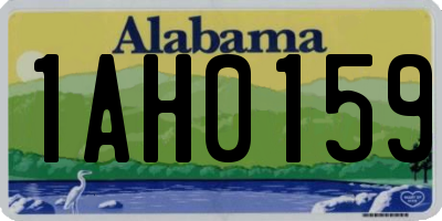 AL license plate 1AH0159