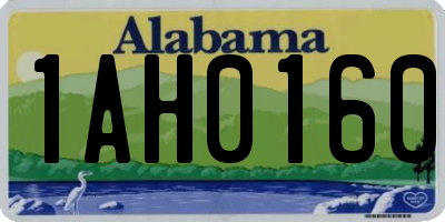 AL license plate 1AH0160