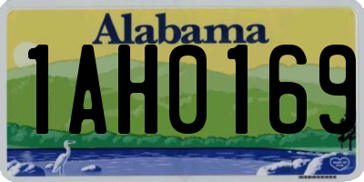 AL license plate 1AH0169