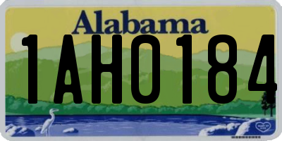 AL license plate 1AH0184