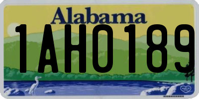 AL license plate 1AH0189