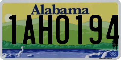 AL license plate 1AH0194