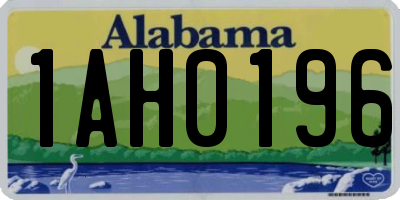 AL license plate 1AH0196