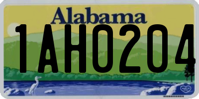 AL license plate 1AH0204