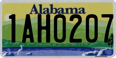 AL license plate 1AH0207