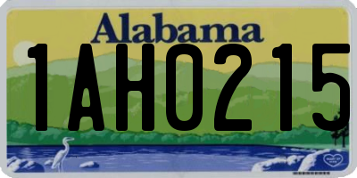 AL license plate 1AH0215