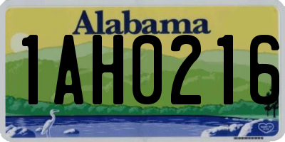 AL license plate 1AH0216