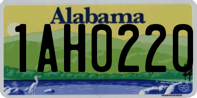 AL license plate 1AH0220