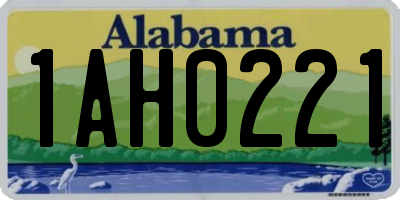 AL license plate 1AH0221