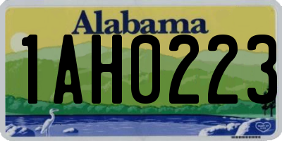 AL license plate 1AH0223
