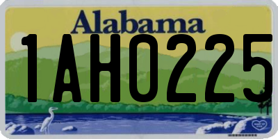 AL license plate 1AH0225