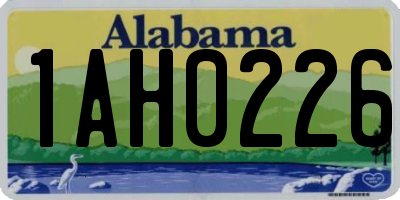 AL license plate 1AH0226