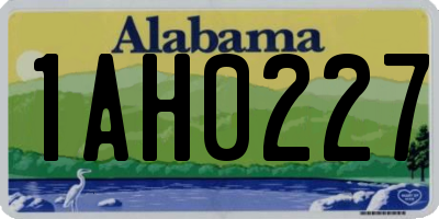 AL license plate 1AH0227