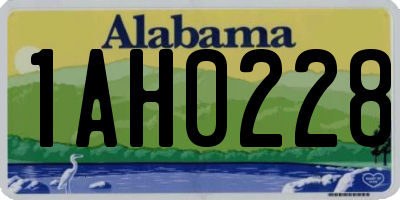 AL license plate 1AH0228