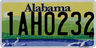 AL license plate 1AH0232