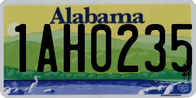 AL license plate 1AH0235