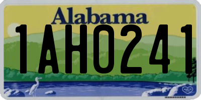 AL license plate 1AH0241