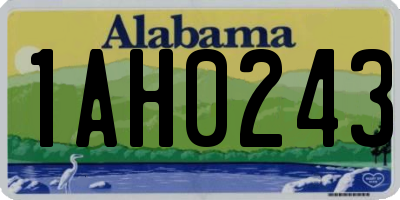 AL license plate 1AH0243