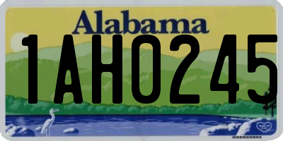 AL license plate 1AH0245