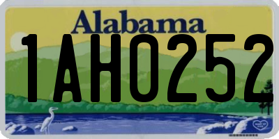 AL license plate 1AH0252