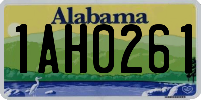 AL license plate 1AH0261