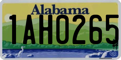 AL license plate 1AH0265