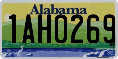 AL license plate 1AH0269