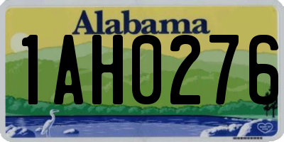 AL license plate 1AH0276
