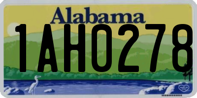 AL license plate 1AH0278