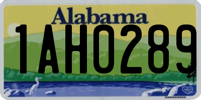 AL license plate 1AH0289