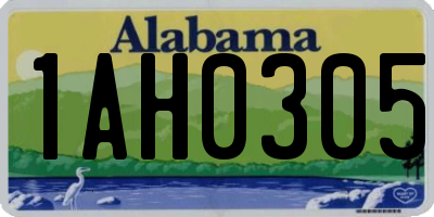 AL license plate 1AH0305