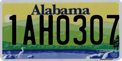 AL license plate 1AH0307