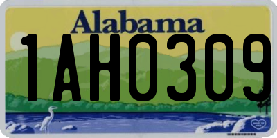 AL license plate 1AH0309
