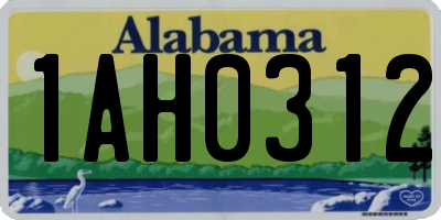 AL license plate 1AH0312