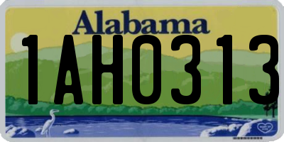 AL license plate 1AH0313