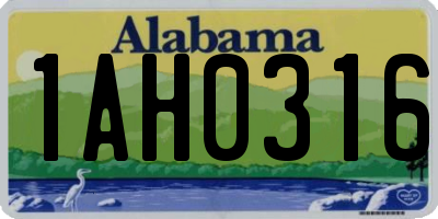 AL license plate 1AH0316