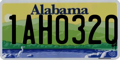 AL license plate 1AH0320