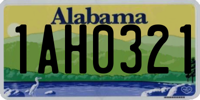 AL license plate 1AH0321