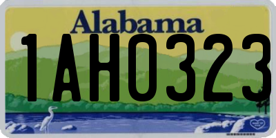 AL license plate 1AH0323