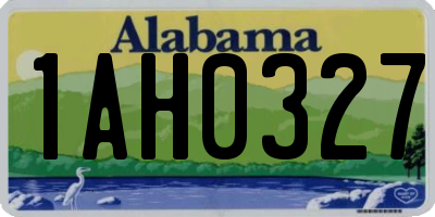 AL license plate 1AH0327