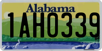 AL license plate 1AH0339