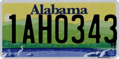 AL license plate 1AH0343