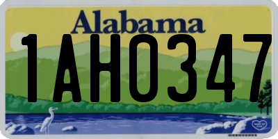 AL license plate 1AH0347