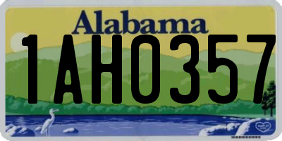 AL license plate 1AH0357
