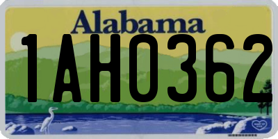 AL license plate 1AH0362