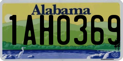 AL license plate 1AH0369