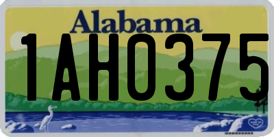 AL license plate 1AH0375