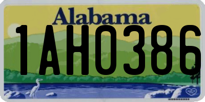 AL license plate 1AH0386