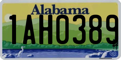 AL license plate 1AH0389