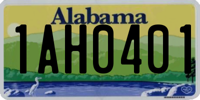AL license plate 1AH0401